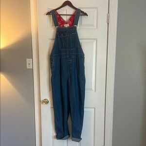 Sundance denim overalls. Worn once, like new